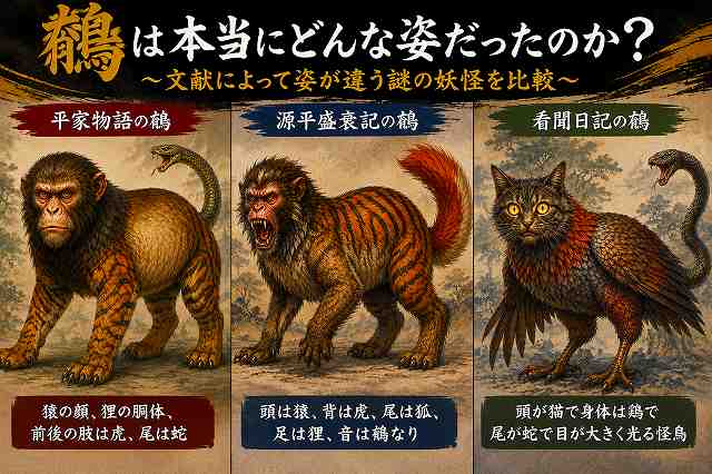 Comparison of the three major descriptions of the Nue.