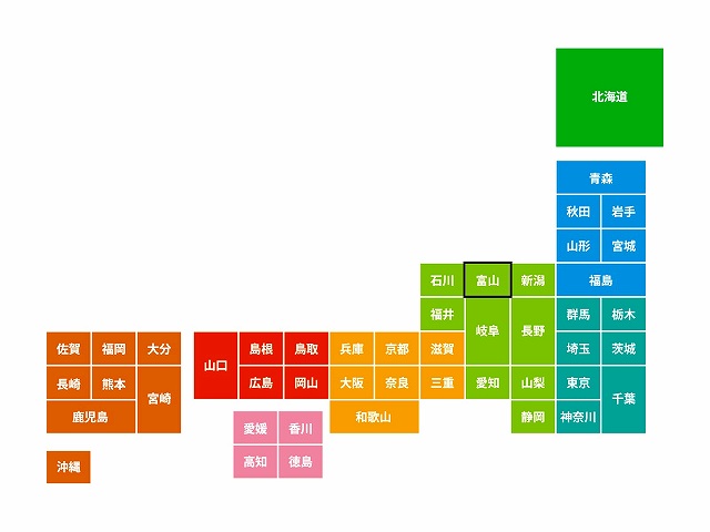 富山県の位置