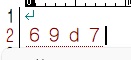 日本語69D7入力