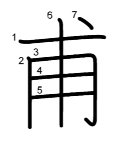 甫の書き順