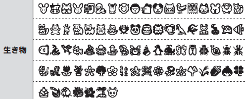 生き物の絵文字