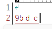 日本語で「95DC」入力
