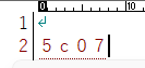 日本語で「5C07」入力