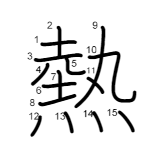 熱の書き順