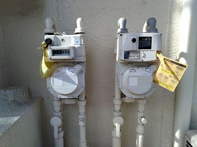 都市ガスのメーター