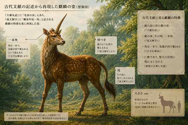 古代文献の記述から再現した麒麟