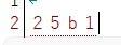 日本語「25B1」入力